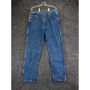 Wrangler FR Jeans Mens 35x33 (Tag 36x34) Blue Flame Resistant RIGGS Workwear